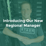 green colored portrait of stash regional manager chris poole with text overlay